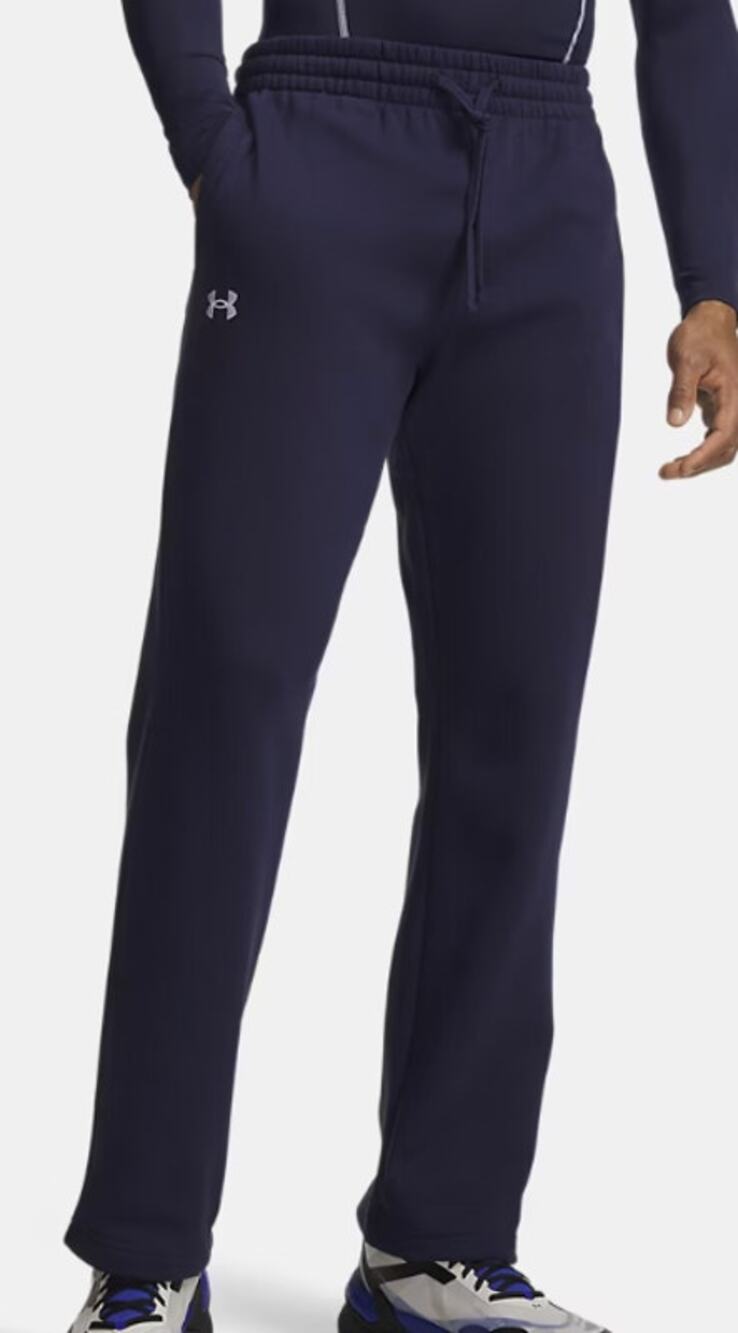 Under Armour Men's L Midnight Navy/White UA Rival Fleece Pants O3-29